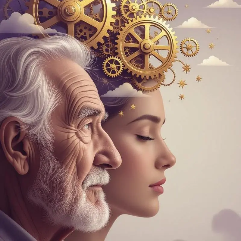 Representación conceptual de la relación entre el Dasein de Heidegger y el sujeto del inconsciente de Lacan.